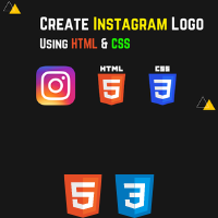 Create Instagram Logo Using HTML CSS (Source Code)