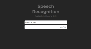 speech recognition in javascript