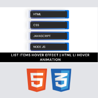 Create List Items Hover Effects Using CSS Create List Items Hover Effects Using CSS