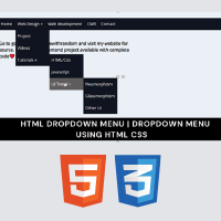 Create Dropdown Menu Using Only HTML and CSS ( Source Code)