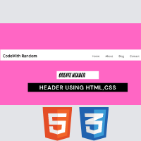 Create a Website Header Design In HTML and CSS Code