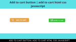 Create an "Add To Cart Button" Using HTML and CSS