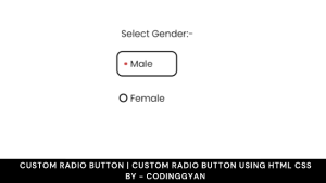 Read more about the article Custom Radio Button Style Using HTML and CSS
