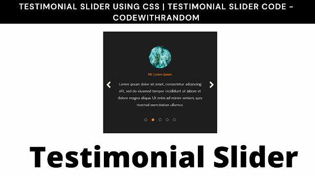 Create Testimonial Slider Using HTML and CSS With Codepen