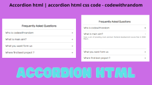 Read more about the article Accordion Using HTML,CSS and JavaScript Code