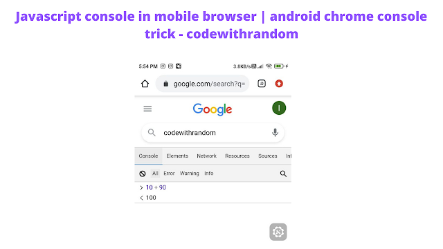 Console in Android Mobile Browser Using Eruda? How to Use Eruda?