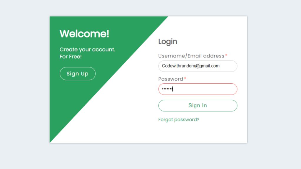 Create Login And Signup Page In HTML And CSS Code