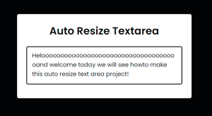 Read more about the article Textarea Auto Resize Using JavaScript