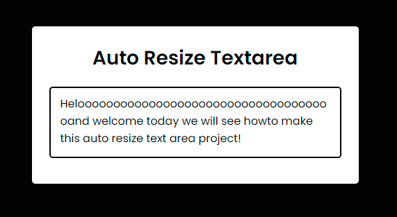 Textarea Auto Resize Using JavaScript
