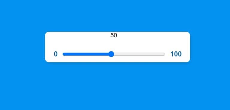 Range Slider With Min And Max Values Using HTML and CSS