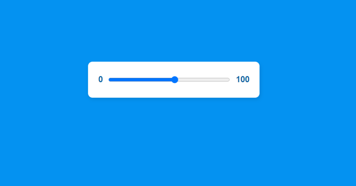 Range Slider With Min And Max Values Using HTML & CSS