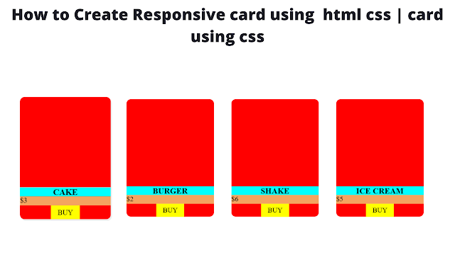 Create Responsive Card Using HTML and CSS