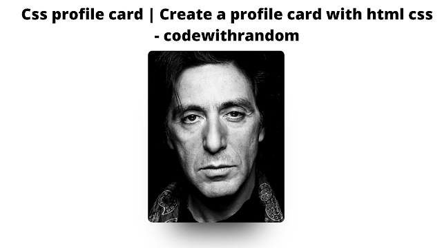 Profile Card Html and Css