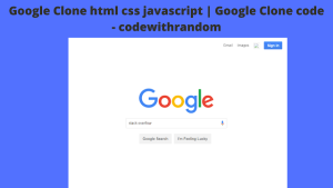 Read more about the article Google Homepage Clone HTML and CSS Code