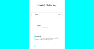 Read more about the article Dictionary App Using HTML,CSS and JavaScript