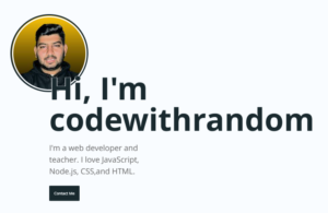 Personal Portfolio Website Using HTML & CSS (Source Code)
