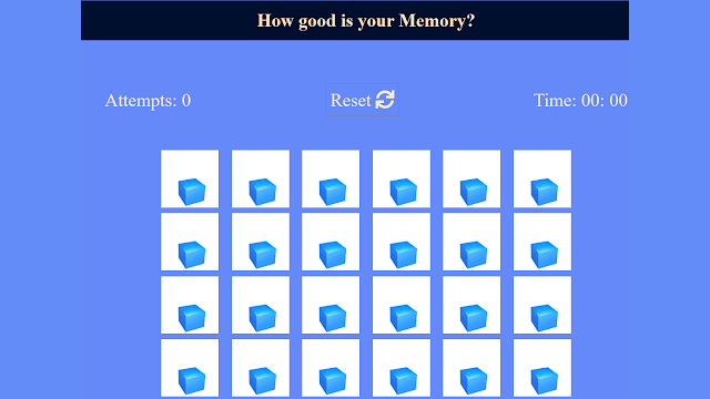 Memory Game Using HTML, CSS, & JavaScript (Source Code)