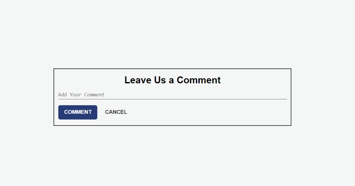 YouTube Comment Template Using HTML and CSS