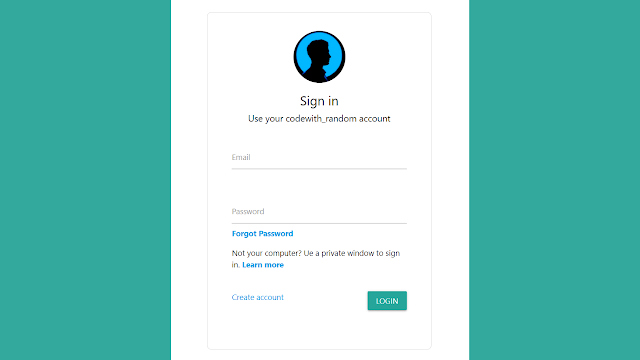 Google Login Form Design using HTML and CSS (Source Code)