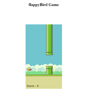 Build the Flappy Bird Game using HTML and JavaScript Code flappy bird html code
