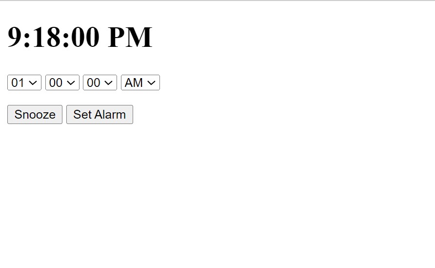  Alarm Clock Using HTML ,CSS & JavaScript