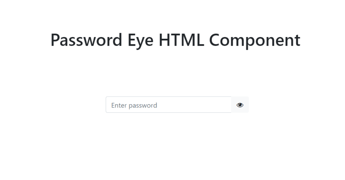 Read more about the article Show Password With Eye Icon HTML and JavaScript