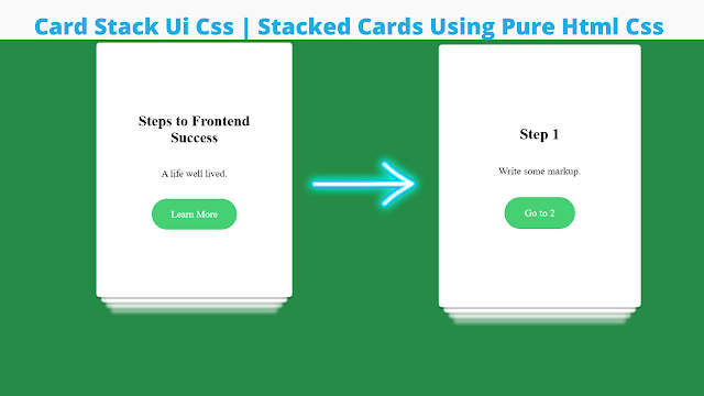 Create Stacked Cards UI Using Pure HTML and CSS