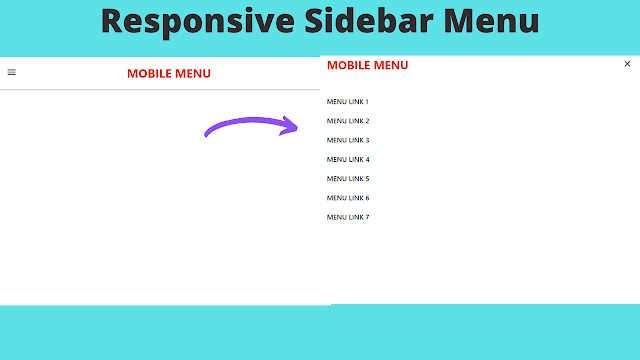Responsive Sidebar Menu using HTML and CSS