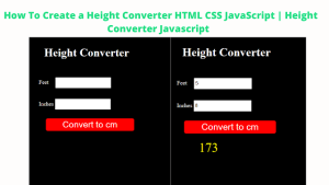 Read more about the article Height Converter Using HTML & JavaScript (Source Code)