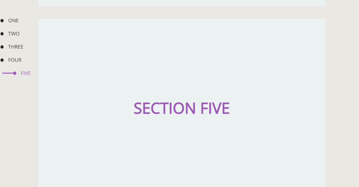 Vertical Navigation Scroll Effect Using Css and JavaScript