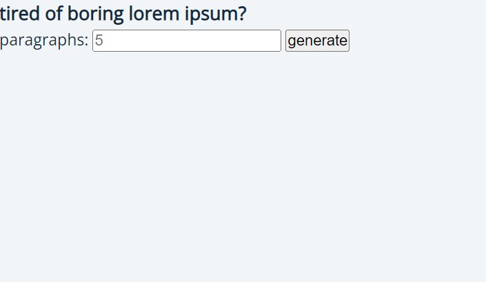 Lorem Ipsum Generator Using HTML,CSS and JavaScript Code