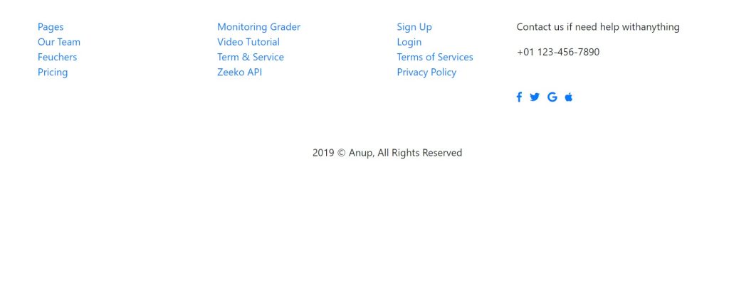  Responsive Footer Using HTML and CSS Code
