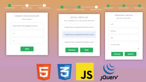 Multi-Step Form with Progress Bar using HTML & jQuery