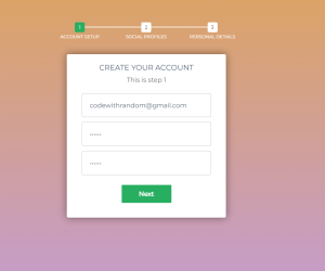 Build Multi-Step Form with Progress Bar using HTML & jQuery Multi-Step Form with Progress Bar using HTML & jQuery