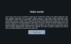 Read More And Read Less Using Html Css Javascript Read More And Read Less Using Html Css Javascript