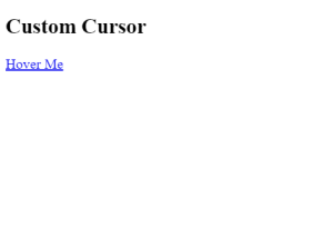 Custom Circle Cursor Using HTML,CSS and JavaScript