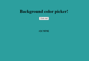 Background HEX Color Changer Javascript | Color Change Project