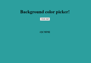 Change Background HEX Color Using Javascript On Click