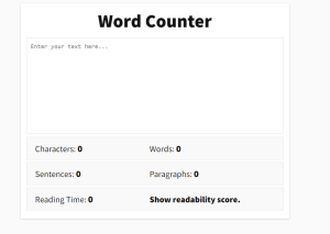 Word Counter in JavaScript