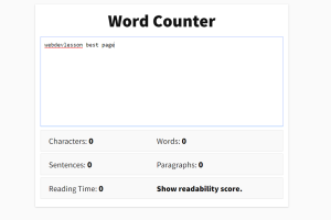 Word Counter in JavaScript