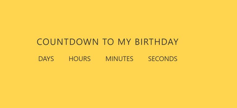 Simple Countdown Timer Using HTML and JavaScript Code