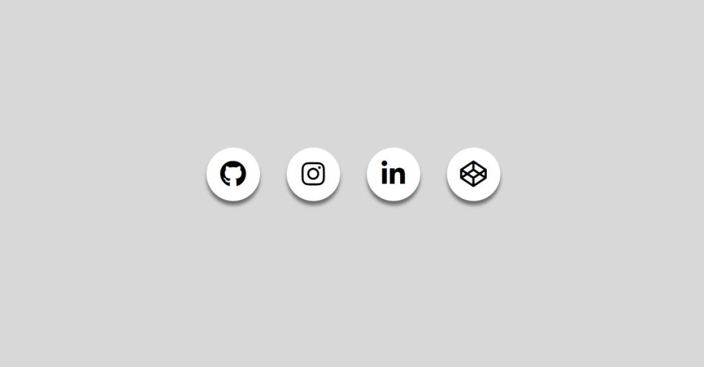 Social Media Icons With Hover Animation Using HTML & CSS