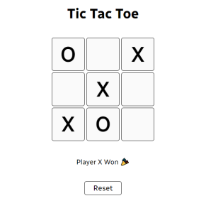 Tic Tac Toe Using HTML,CSS & JavaScript Code