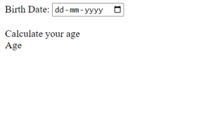 Simple Age Calculator In HTML And JavaScript