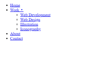 html dropdown menu code