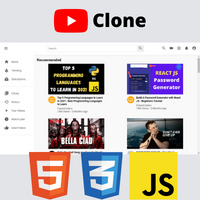 Youtube Clone Using HTML and CSS With Source Code
