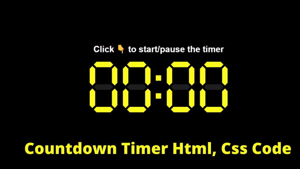 Create a Countdown Timer Using HTML & CSS