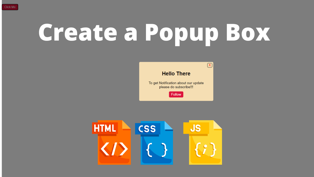 how to create popup box using html and css