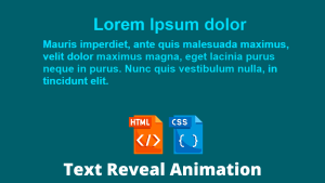 Read more about the article Text Reveal Animation Using Html Css – Source Code