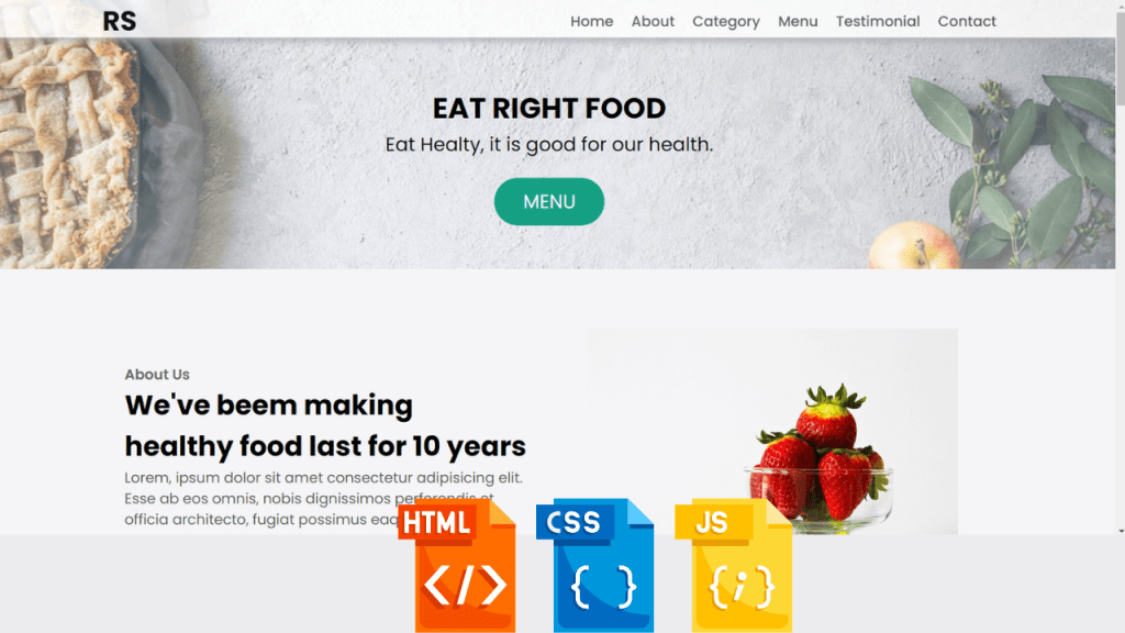 Restaurant Website Using HTML And CSS With Source Code